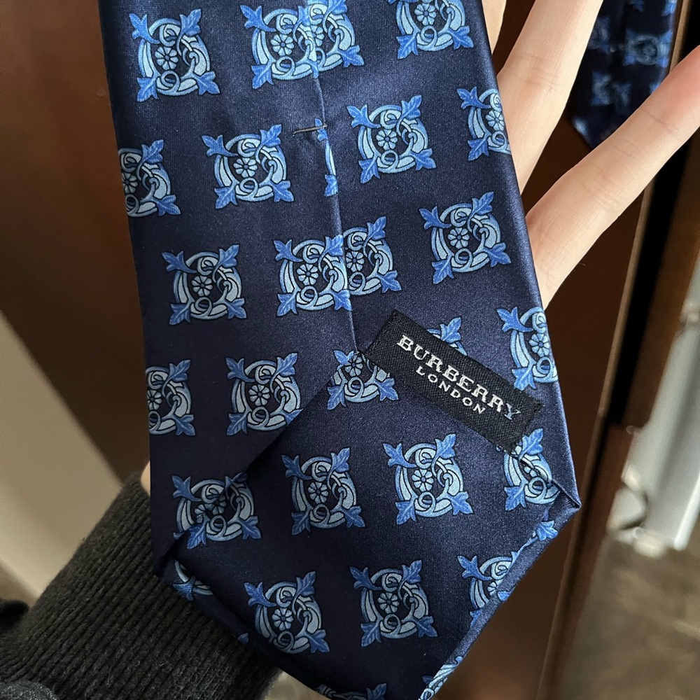 Burberry Blue Patterned Men's Tie